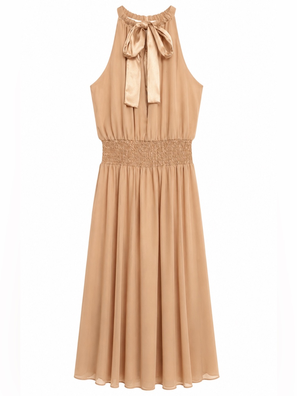 Allen B. by Allen Schwartz Peach Satin Evening Dress